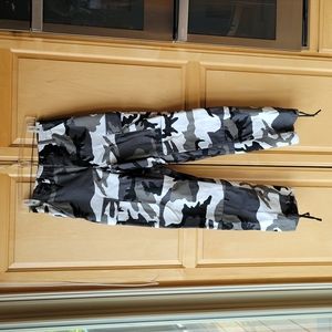 Black and white camo pants